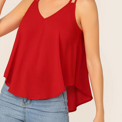 Damen Elegantes Lockeres Camisole Top mit Doppelträgern – Modern und Vielseitig für Alltag und Freizeit
