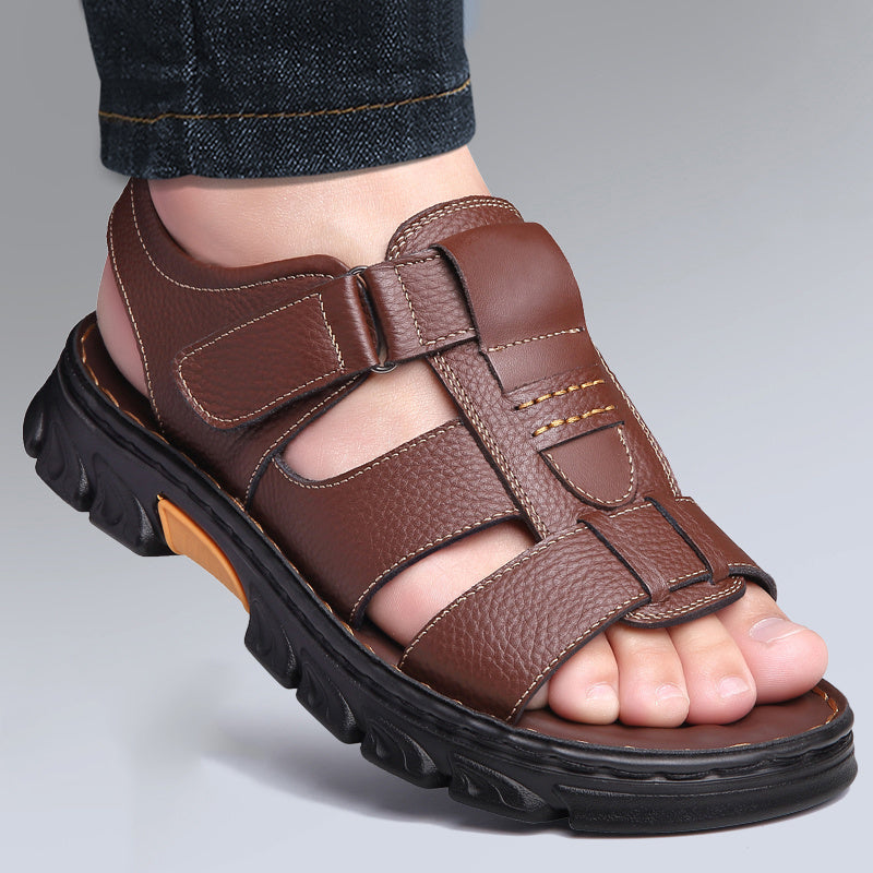 Herren Outdoor Komfortsandalen – Freizeit und Urlaub, Bequeme Gehsandalen mit Klettverschluss