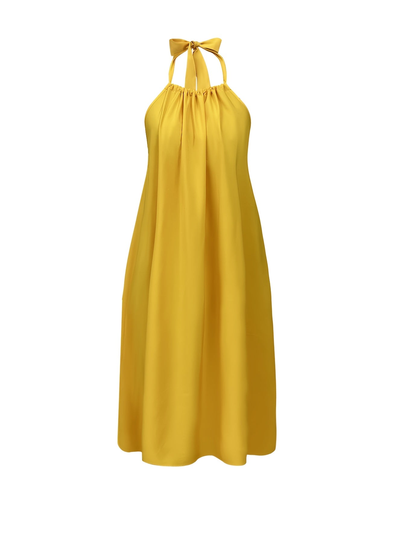 Damen Maxikleid mit Rückenausschnitt und Neckholder – Eleganter, weiter Schnitt für festliche Anlässe