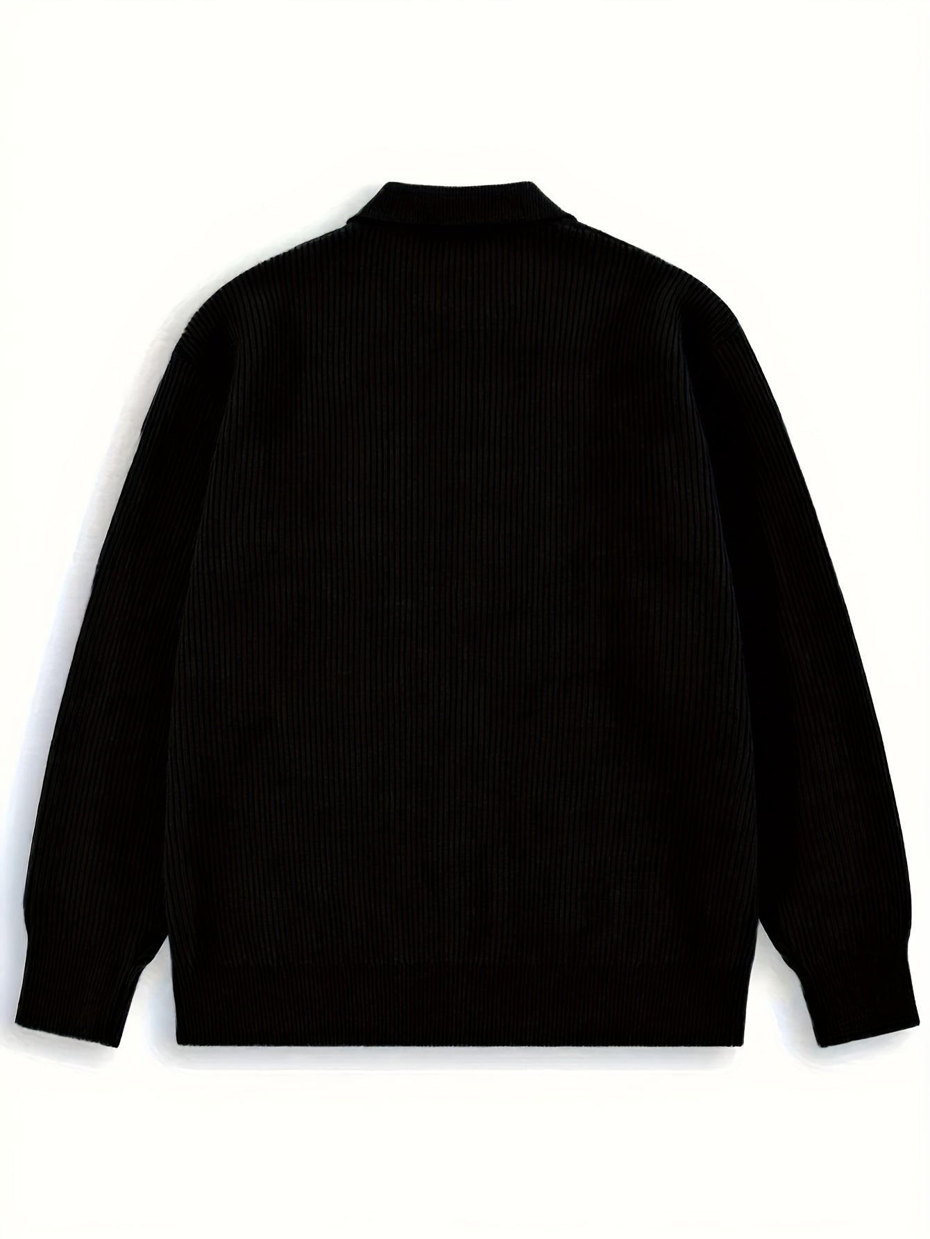 Gerippte Strickjacke mit Reverskragen und Knöpfen für Herren