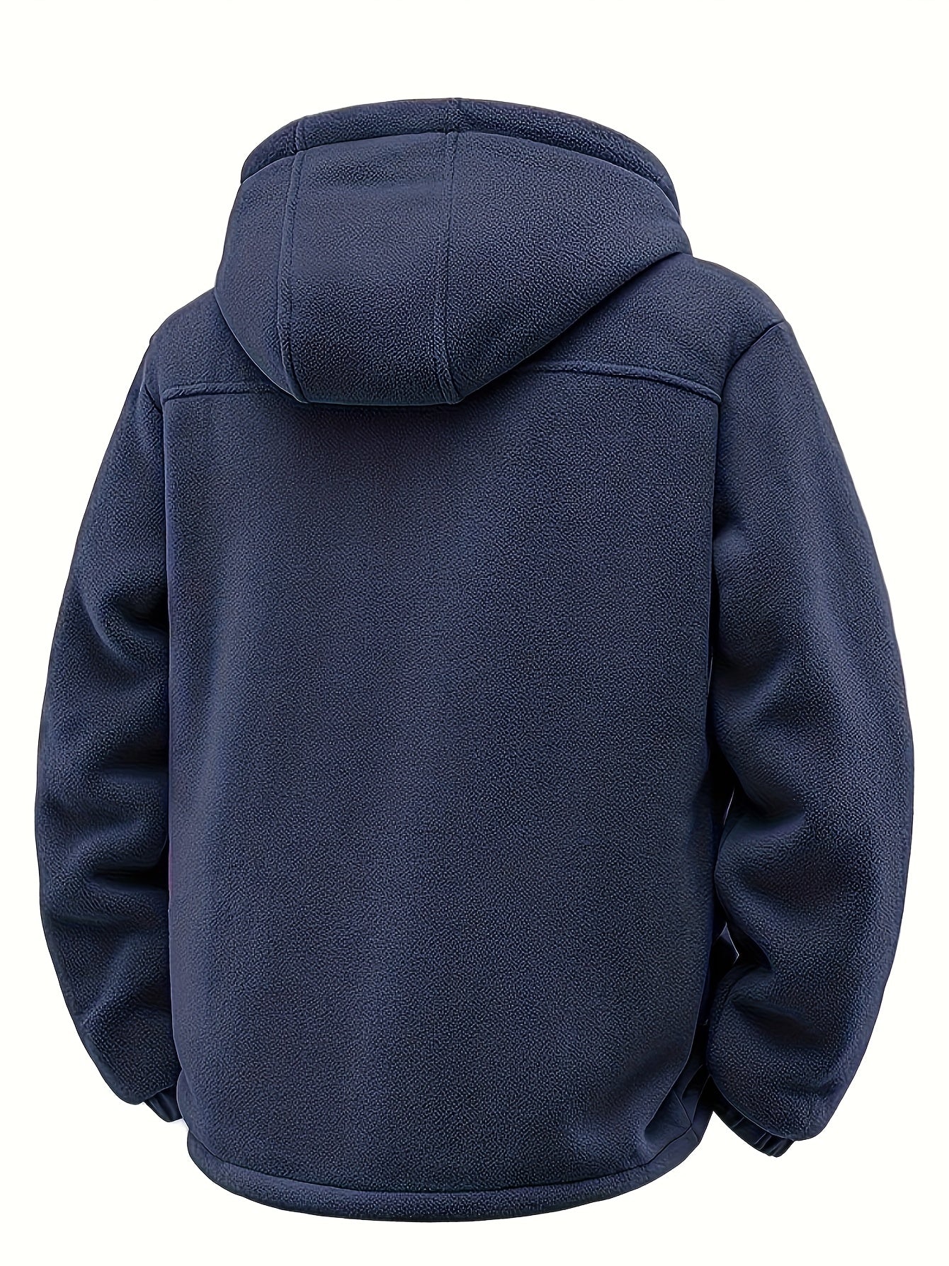 Herren Gefütterte Kapuzenjacke aus Fleece mit Reißverschluss