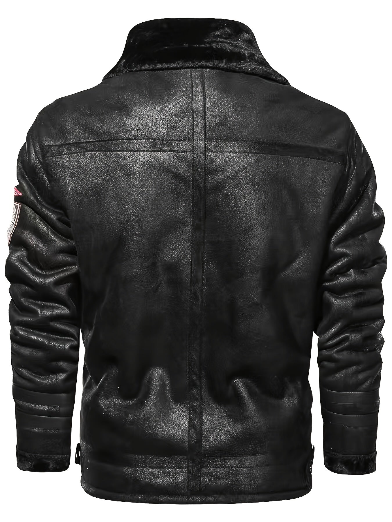 Herren Pilotenjacke mit Fellkragen und Reißverschluss