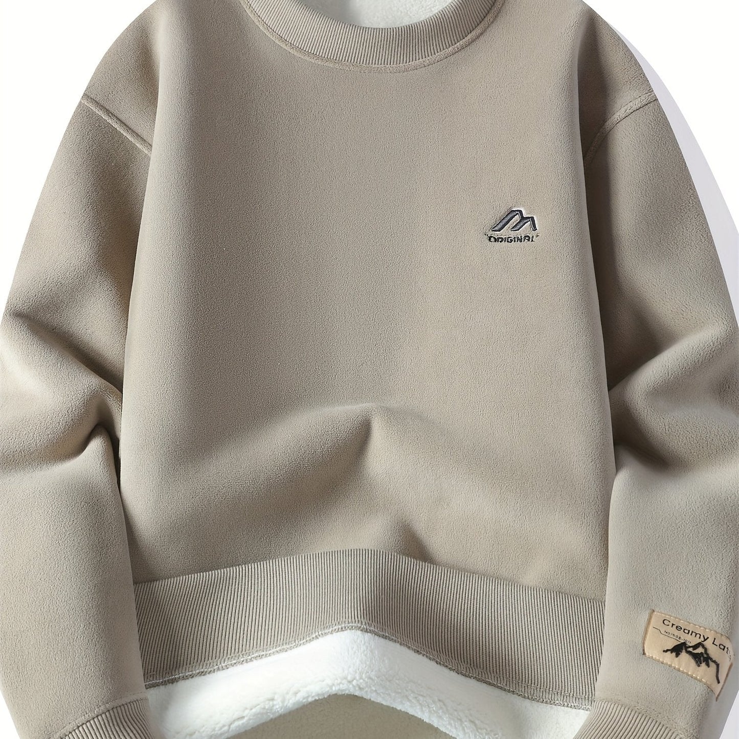 Unisex Winter Sweatshirt gefüttert Rundhalsausschnitt Pullover