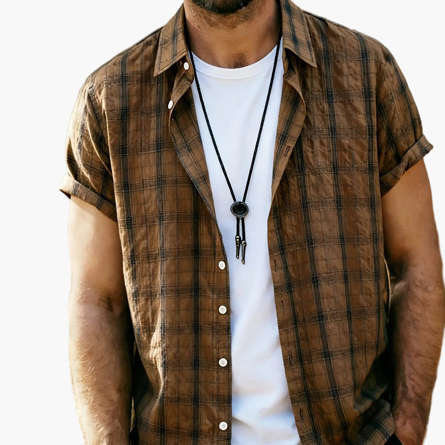 Herren Kurzarm Freizeithemd im Karo-Look – Lässiger Sommerstil für Alltag und Urlaub