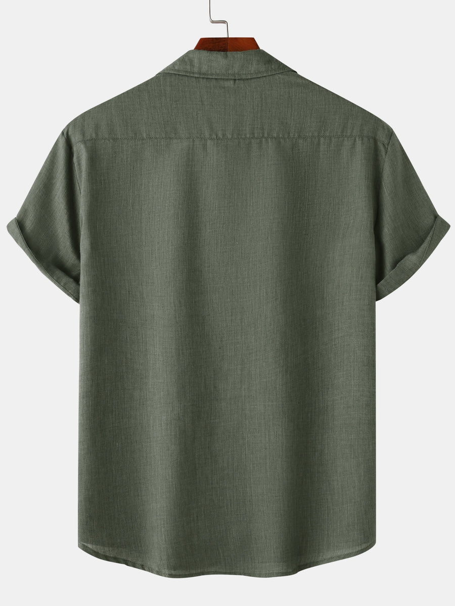 Herren Kurzarm Freizeithemd mit Brusttasche – Lässiger Sommer-Stil für den Alltag
