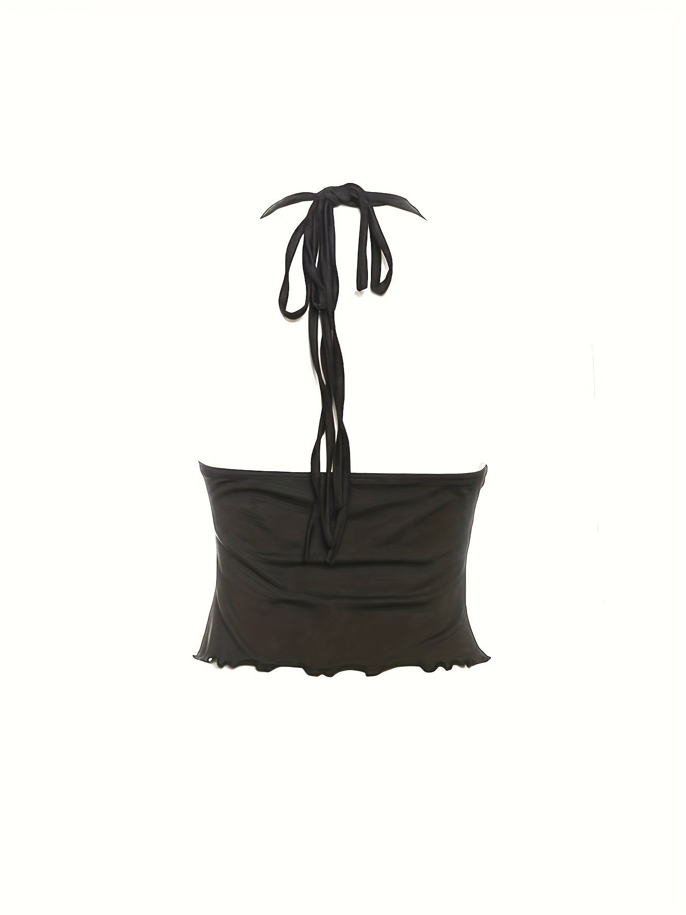 Damen Halter Top mit Ring-Detail und tiefem Ausschnitt – Trendiges Party- und Ausgeh-Oberteil