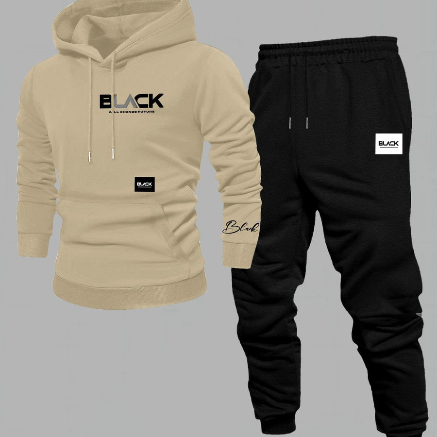 Unisex Trainingsanzug Set mit Kapuzenpullover und Jogginghose in verschiedenen Farben