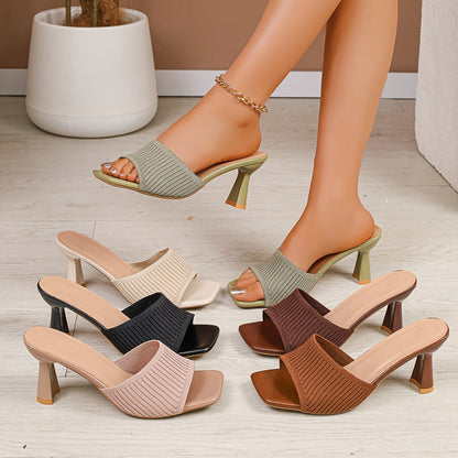Damen Mules mit Absatz – Elegante Slip-On High Heels für Alltag & Büro