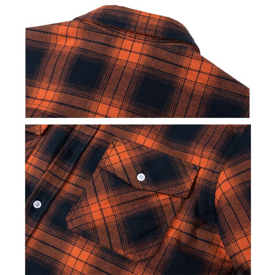 Gefüttertes Holzfällerhemd Kariert Sherpa-Fleece Herren
