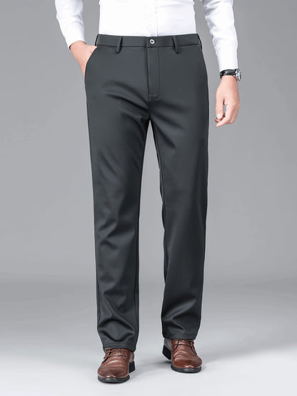 Herren gefütterte Hose Winter Warme Business-Hose mit Fleecefutter