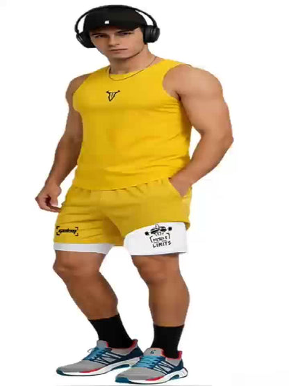 Herren Fitness Trainingsset – Muskelaufbau Tanktop & Shorts für Gym und Workout