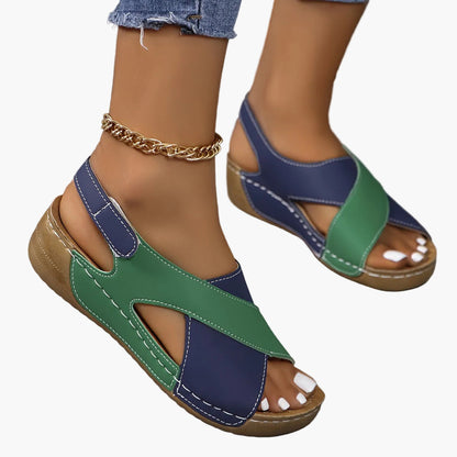 Damen Komfort-Sandalen für Alltag und Freizeit – Orthopädische, Bequeme Sommerschuhe mit Klettverschluss