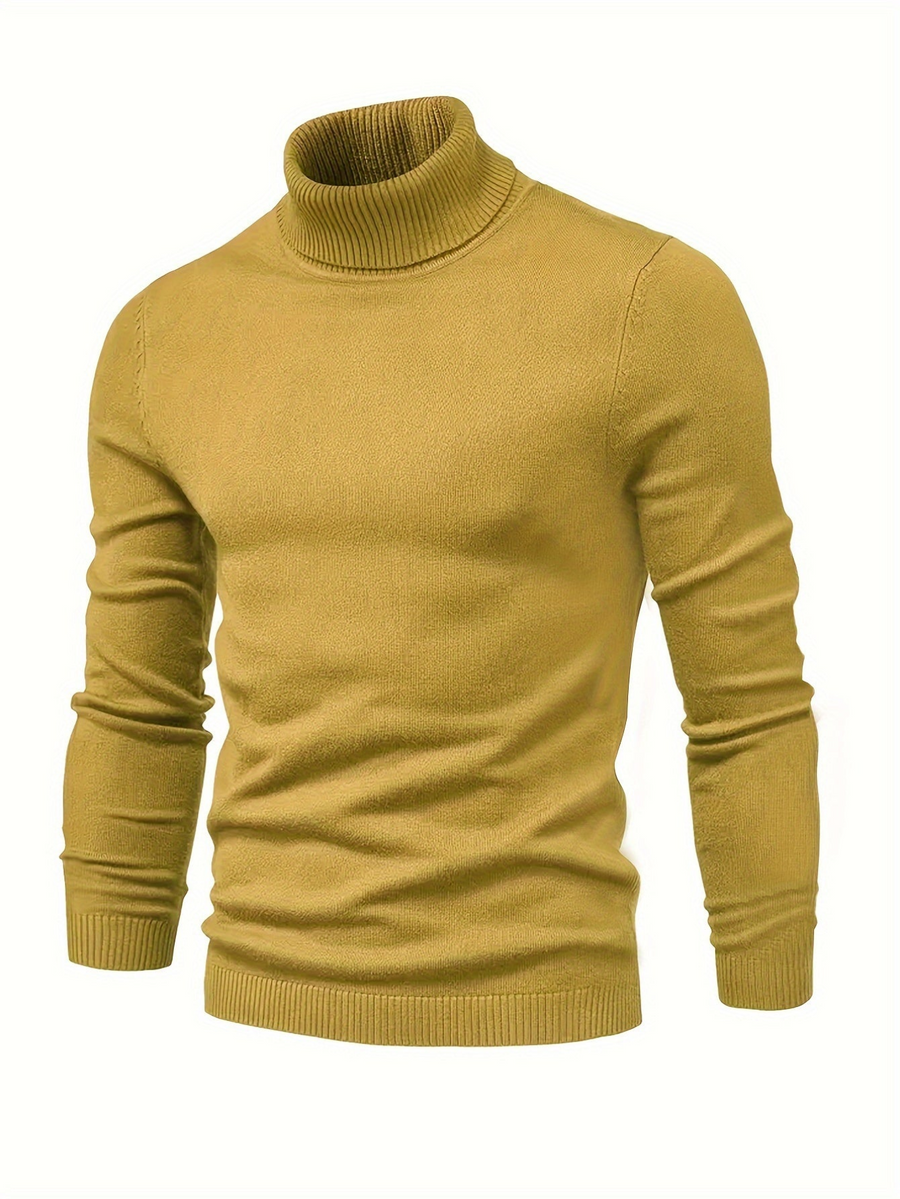 Herren Rollkragenpullover – Eleganter, Schmal Geschnittener Pullover für Alltag und Büro