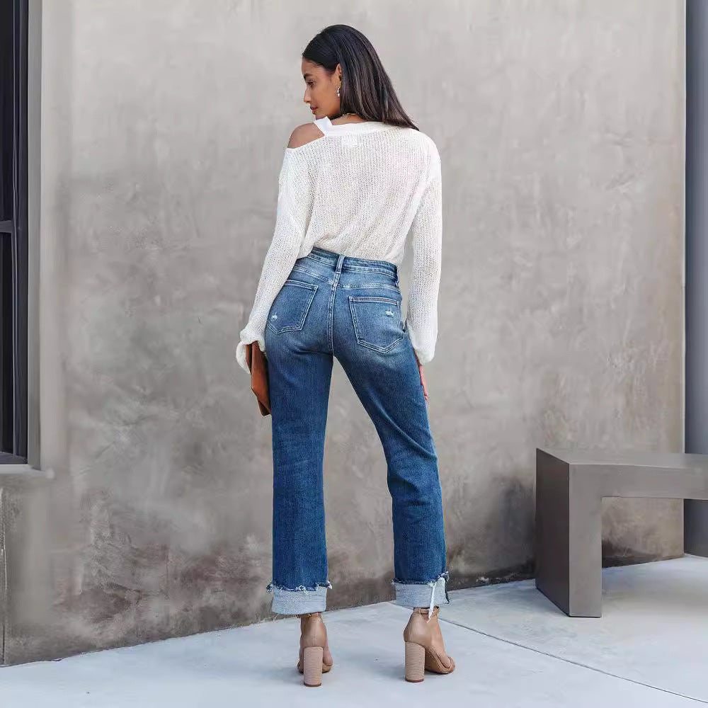 Audrey – Weite Damenjeans im Lässigen Stil