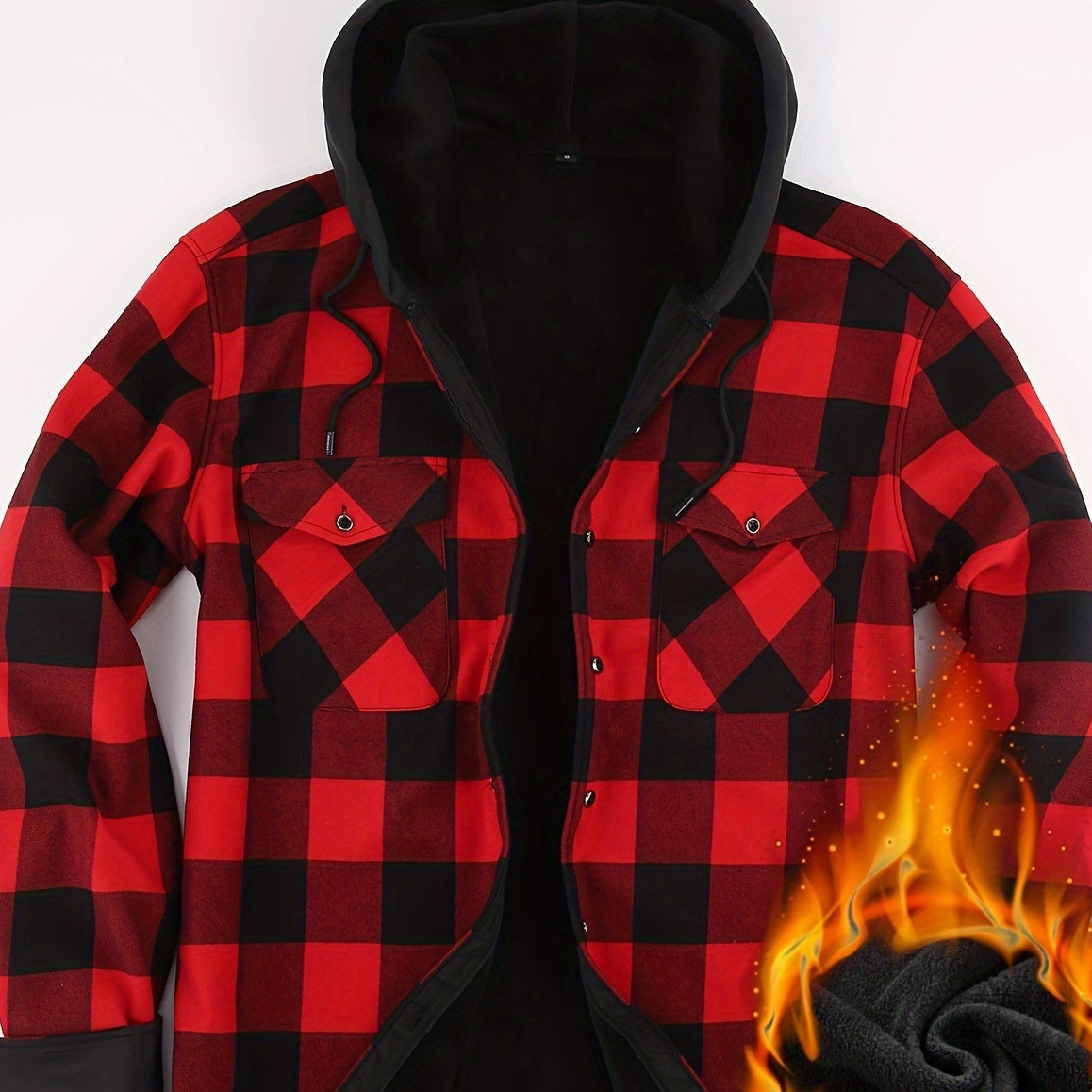 Herren Karo Hemdjacke mit Kapuze – Wärmende Freizeitmode für Outdoor und Alltag