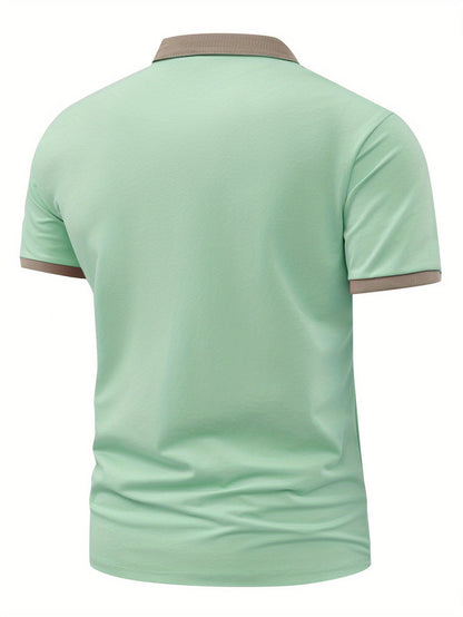 Herren Poloshirt mit Kontrastkragen – Eleganter Freizeit- und Business-Stil, World Environmental Awareness Edition