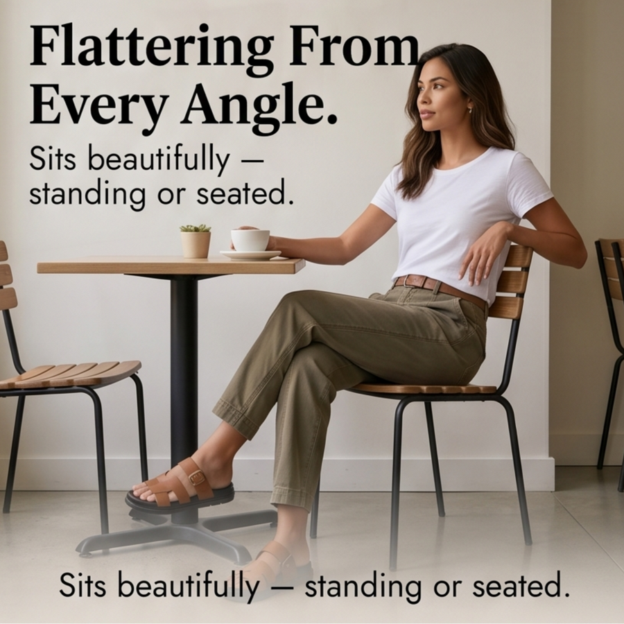 Damen Freizeithose mit sichtbaren Nähten und Gürtelschlaufen, Khaki oder Oliv