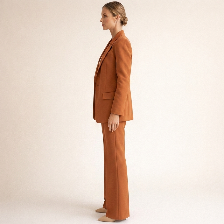 Dames zakelijke pakset: blazer en broek in verschillende kleuren