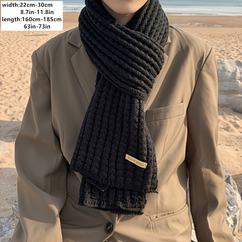 Unisex Winter Strickschal Gerippt Weich Warm Winter Accessoire in verschiedenen Farben