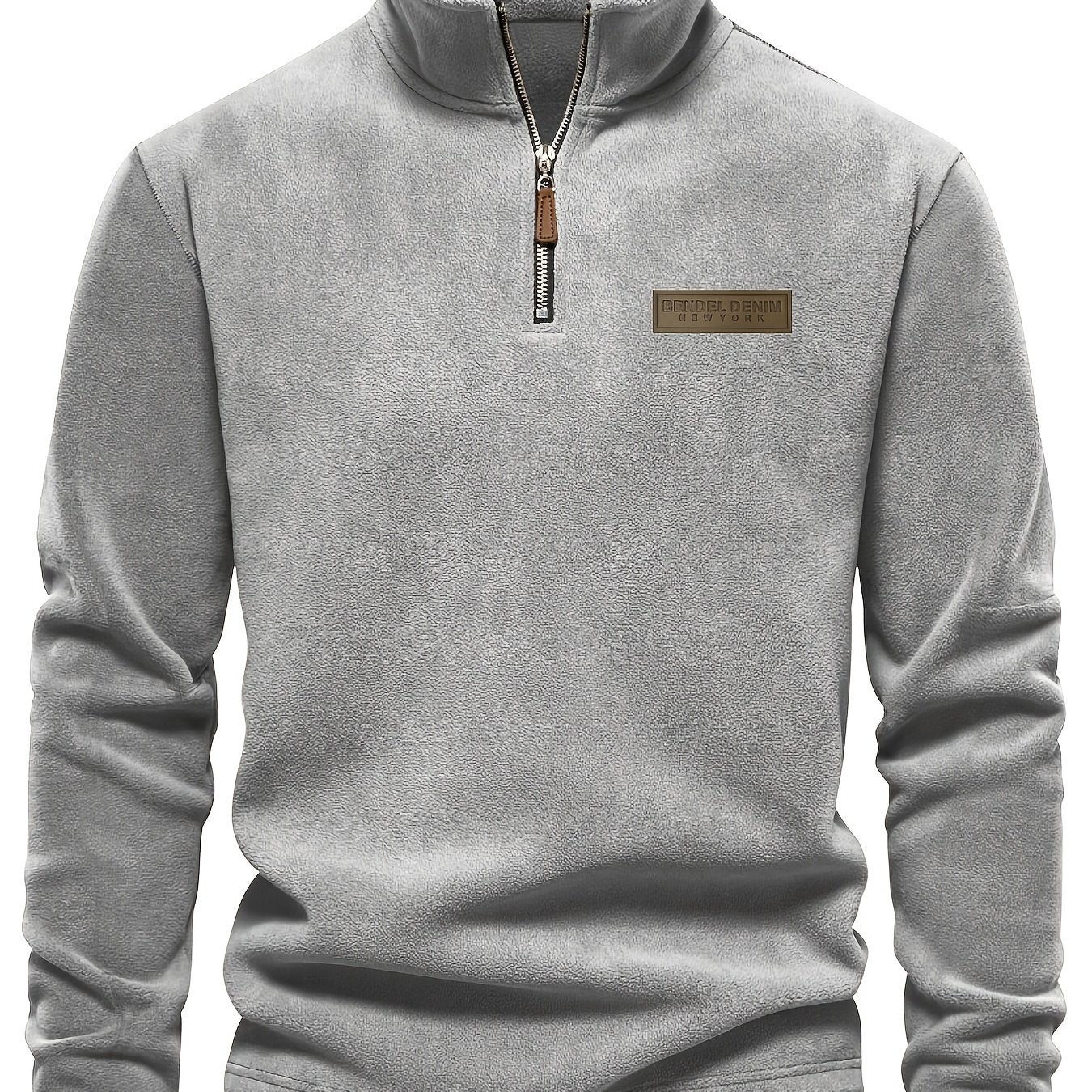 Herren Quarter-Zip Pullover – Moderner Freizeitstil mit Stehkragen und dezentem Logo