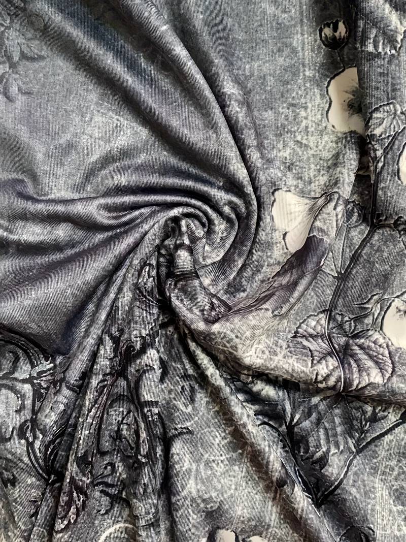 Damen Ärmelloses Kleid mit V-Ausschnitt & Muster