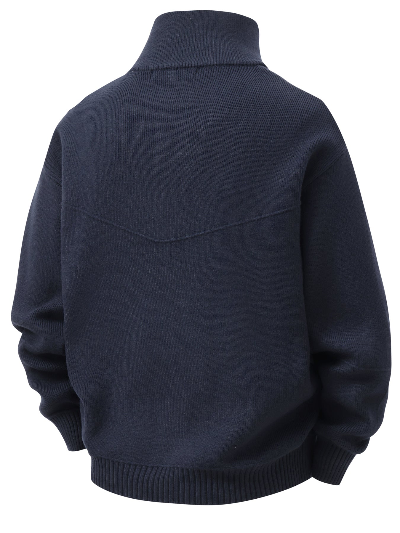 Herren Strickjacke Reißverschluss Stehkragen Dunkelgrau