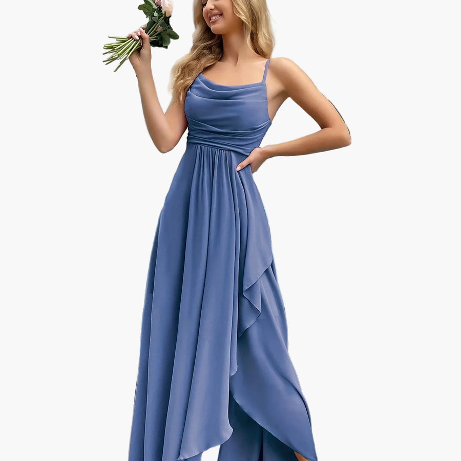 Damen Elegantes Abendkleid – Fließendes Fit & Flare Maxikleid für besondere Anlässe