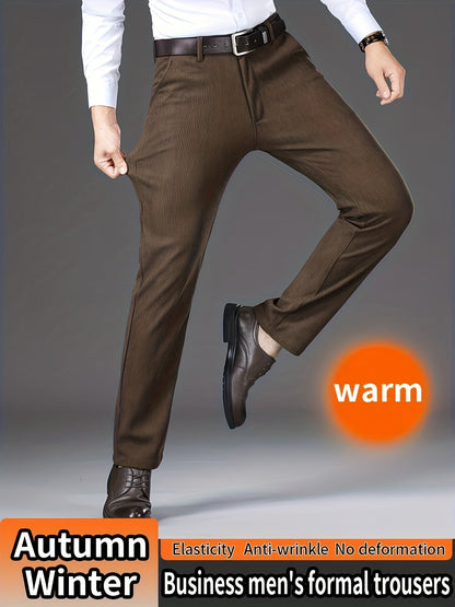 Herren Cordhose Regular Fit Business Hosen für Herbst Winter