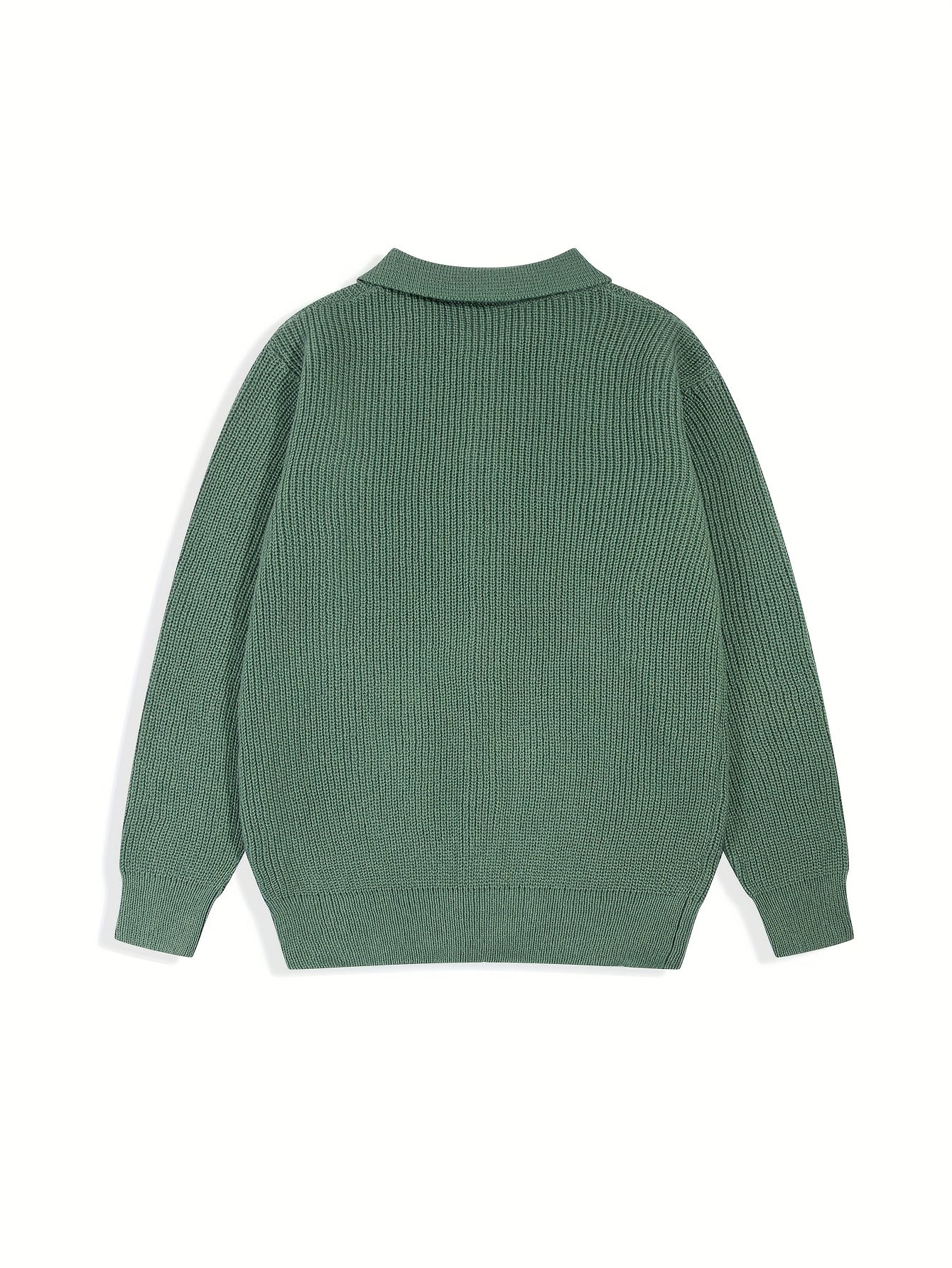 Gerippte Strickjacke mit Reverskragen und Knöpfen für Herren