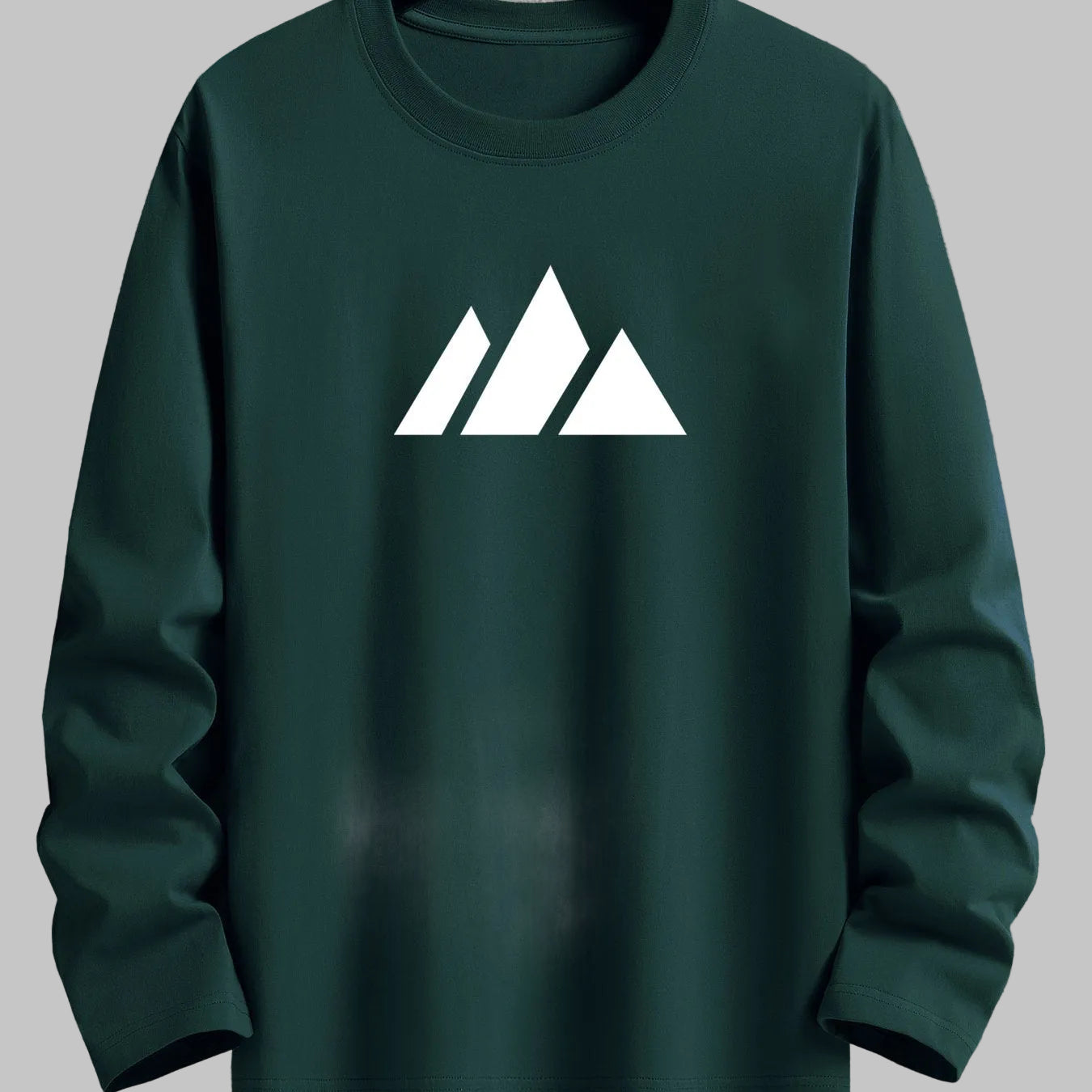 Langarmshirt mit Rundhalsausschnitt und Berg-Motiv
