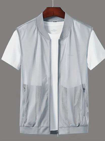 Herren Weste mit Reißverschluss und sportlichem Design – Ideal für Freizeit und Outdoor