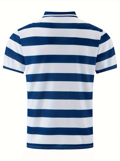 Herren Polo-Shirt mit Streifenmuster – Moderner Freizeit-Look für Alltag und Büro