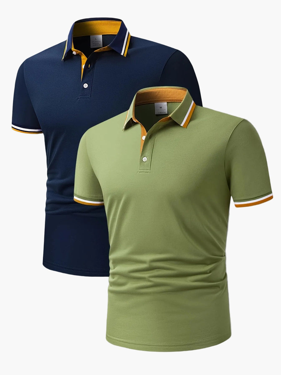 Herren Polo Shirt Set – Klassischer Freizeitstil für Alltag & Büro, 2er-Pack
