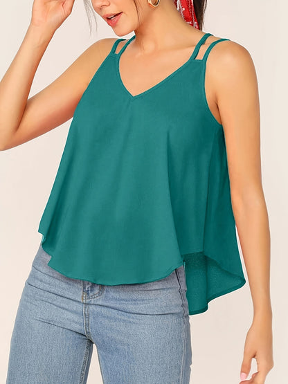 Damen Elegantes Lockeres Camisole Top mit Doppelträgern – Modern und Vielseitig für Alltag und Freizeit
