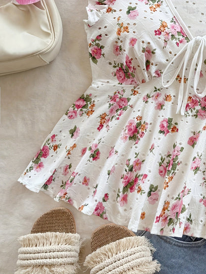 Damen Bluse mit Blumenmuster und Volantärmeln – Romantische Peplum Bluse für Alltag und Freizeit