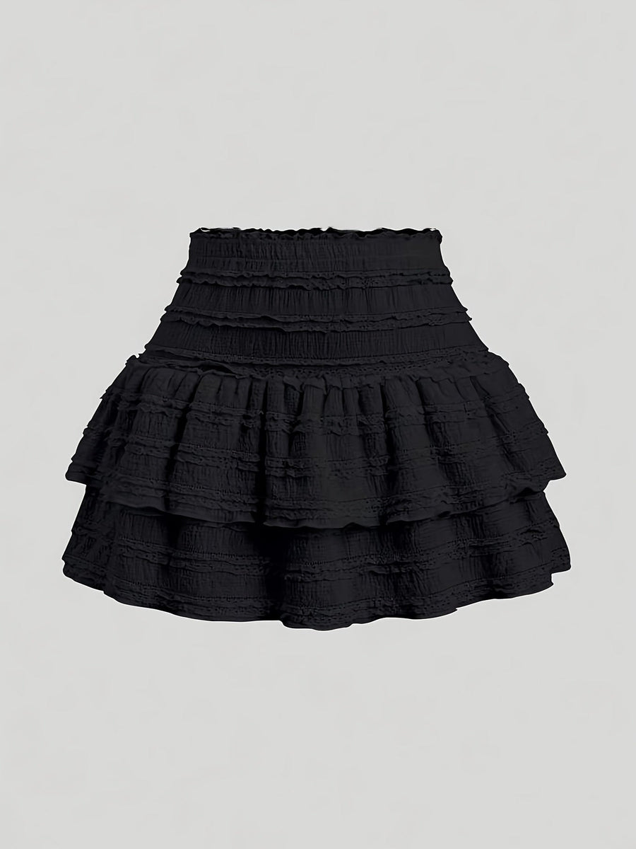 Damen Volant-Minirock im Boho-Stil – Verspielter Rüschenrock für Frühling und Sommer