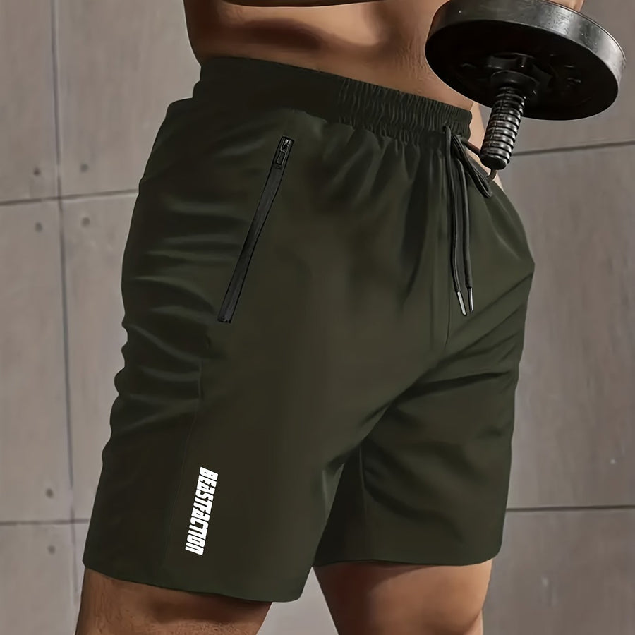 Herren Sportshorts mit Zipper-Taschen – Trainingsshorts Fitness & Workout