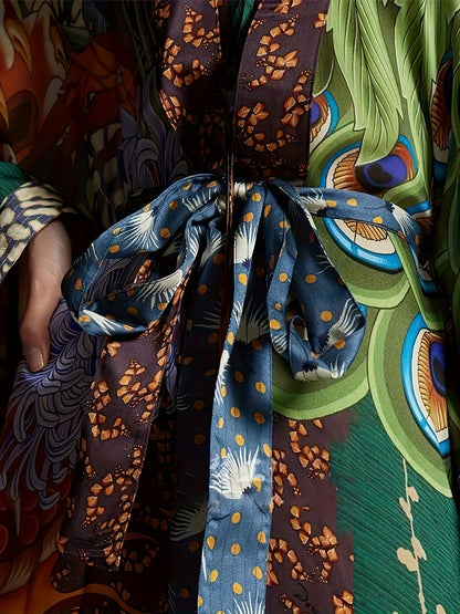 Damen Kaftan Kimono Maxi-Länge – Extravaganter Boho-Look für Urlaub & Abend