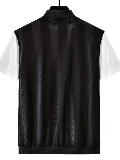 Herren Weste mit Reißverschluss und sportlichem Design – Ideal für Freizeit und Outdoor