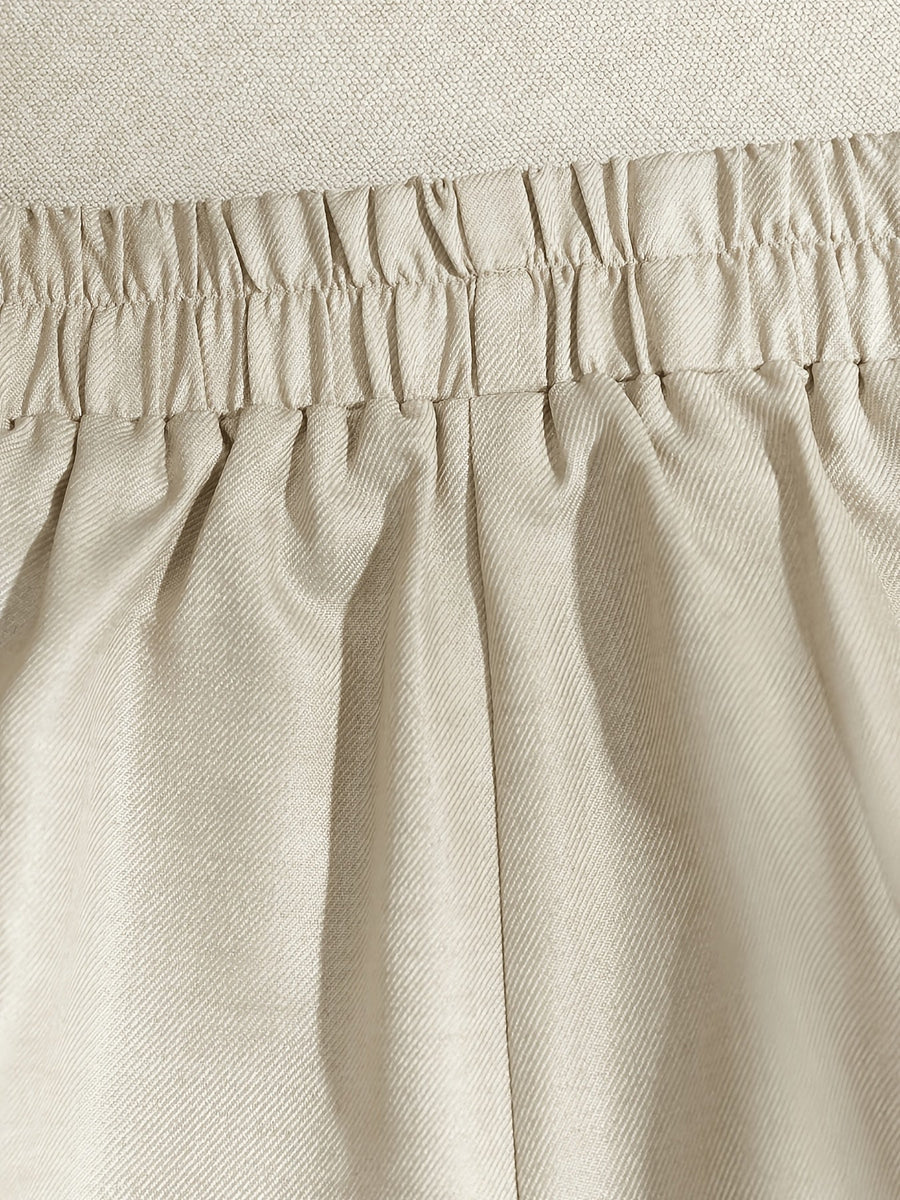 Damen Zweiteiler Weste & Shorts Set mit V-Ausschnitt und Stickerei – Ärmelloses Oberteil & Elastische Taille Shorts