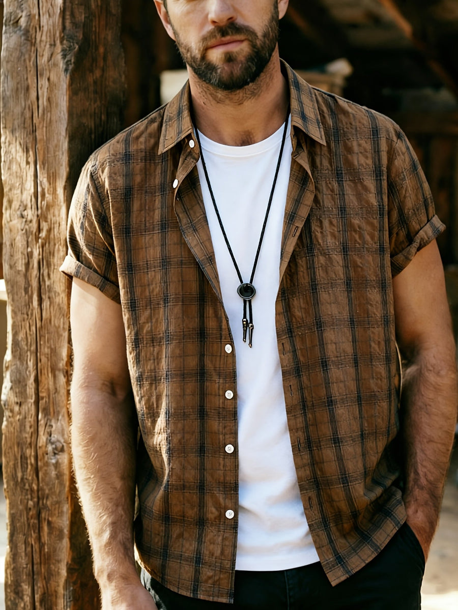 Herren Kurzarm Freizeithemd im Karo-Look – Lässiger Sommerstil für Alltag und Urlaub