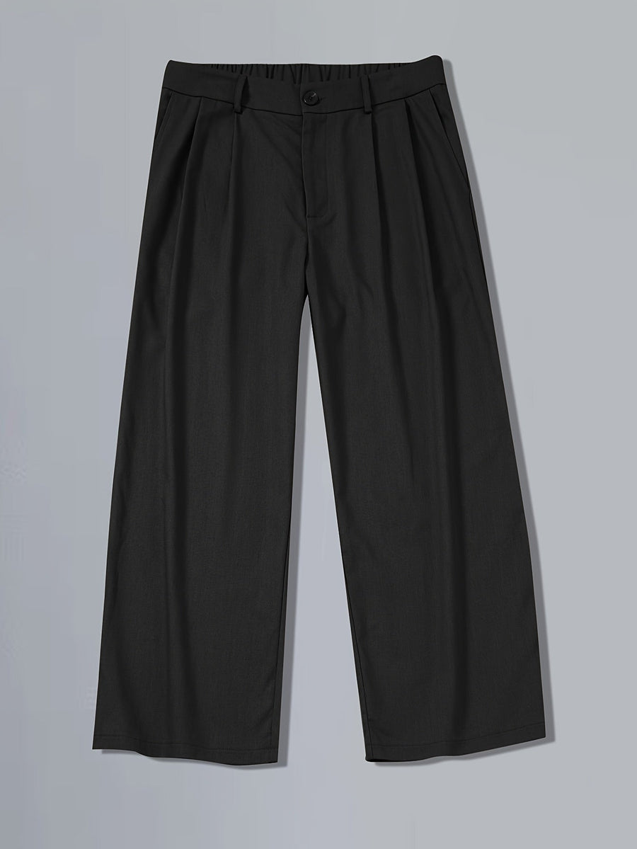 Herren Weitgeschnittene Vintage-Hose mit Bundfalten – Eleganter Streetstyle für Alltag und Freizeit