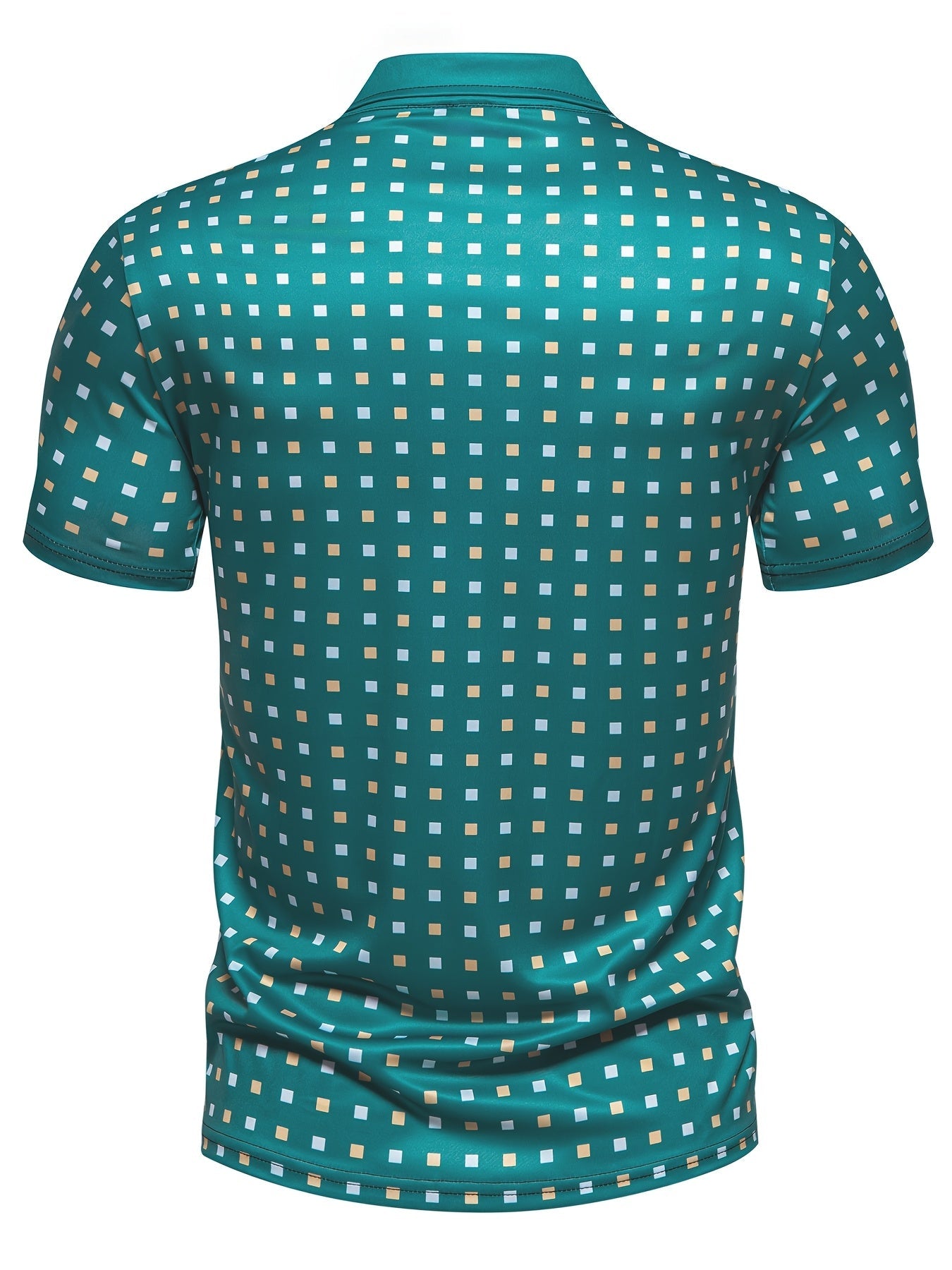 Herren Poloshirt mit modernem geometrischem Muster – Stilvolles Freizeit- und Business-Outfit
