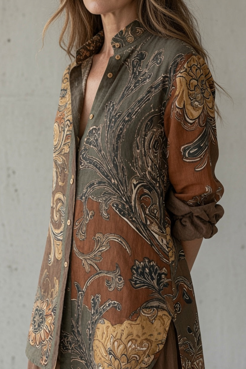 Dames paisley tuniekblouse & harembroek, set in etnostijl