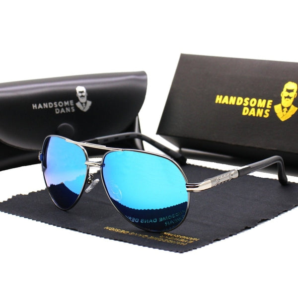 Sonnenbrille Pilotenstil verspiegelte Gläser Metallrahmen