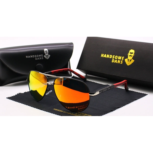 Sonnenbrille Pilotenstil verspiegelte Gläser Metallrahmen