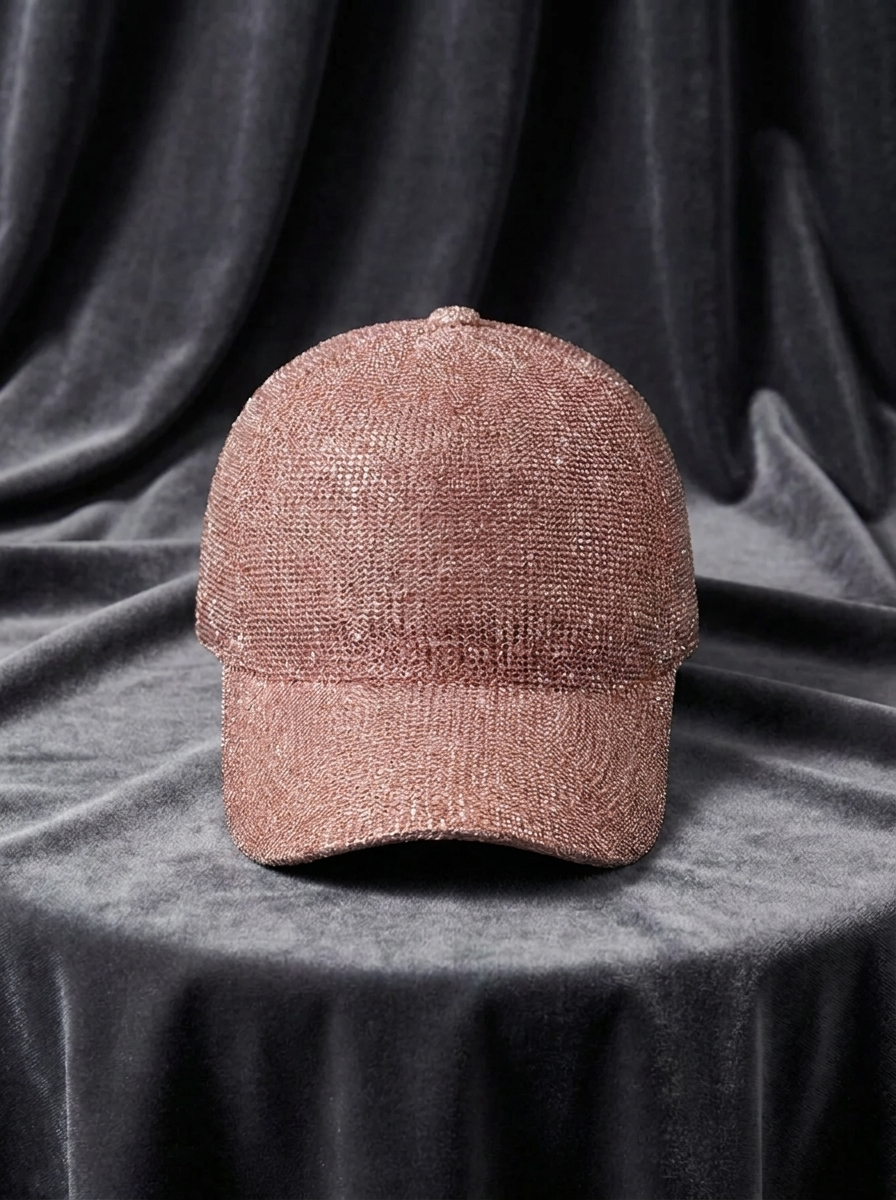 Glitzernde Baseball Cap mit Mesh-Einsatz für Damen, verstellbare Glitzer Kappe