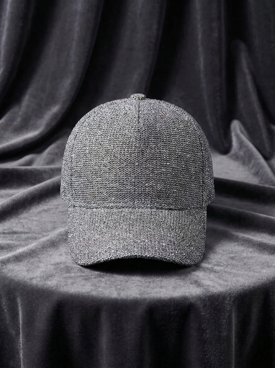 Glitzernde Baseball Cap mit Mesh-Einsatz für Damen, verstellbare Glitzer Kappe
