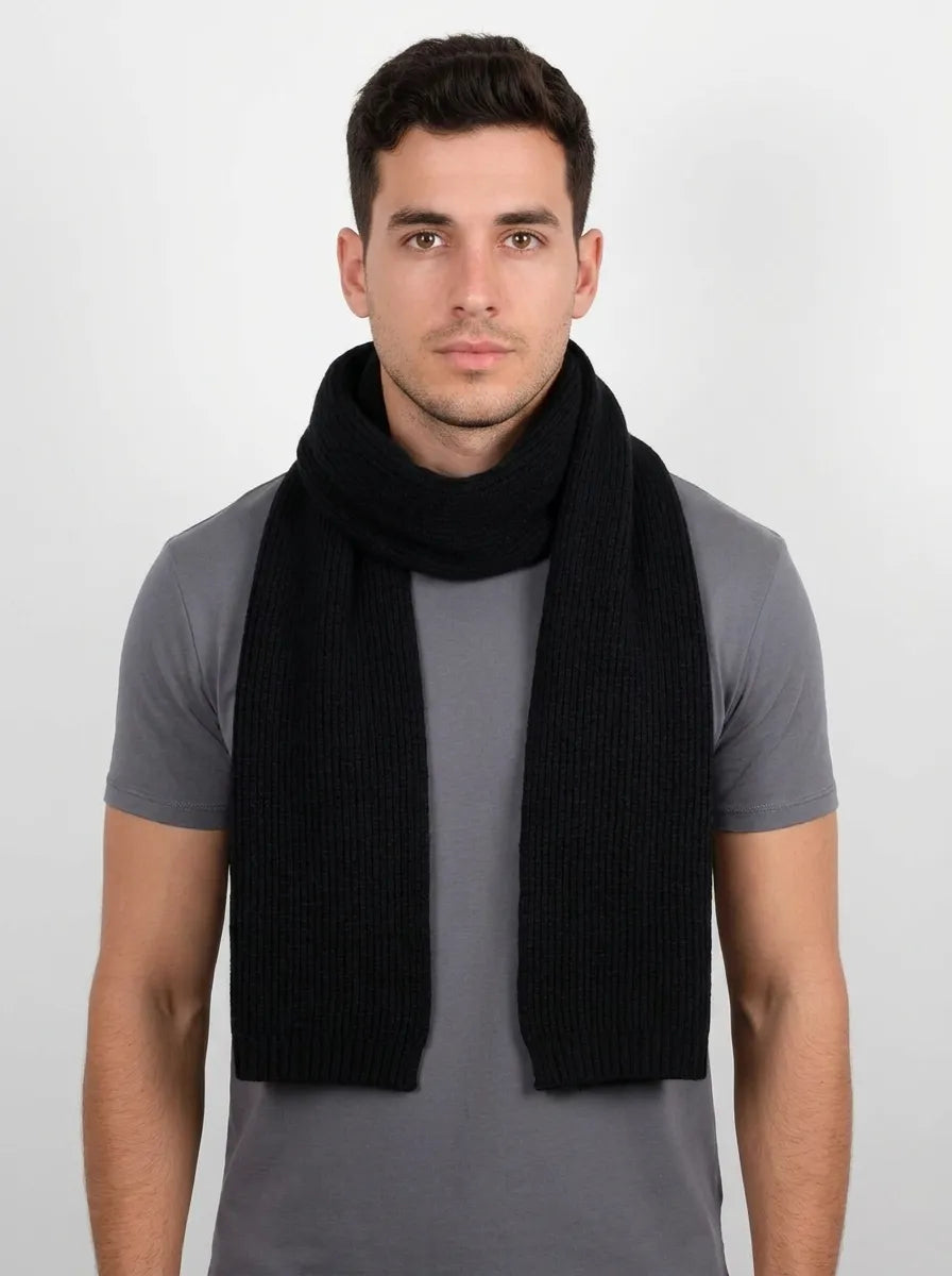 Unisex Winter Schal Weiches Strickmaterial Uni Farbe