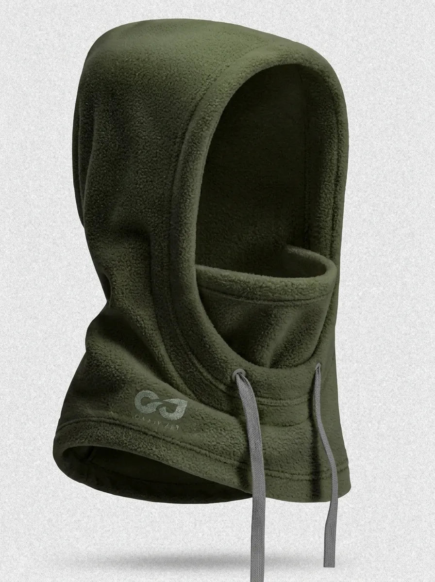 Fleece Sturmhaube Balaclava Kapuze Winddicht Wärmend Olivgrün